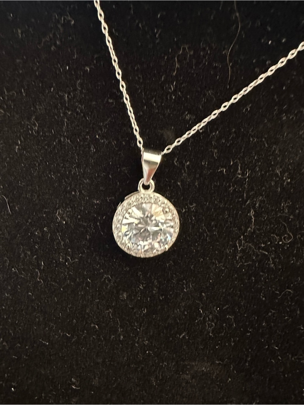 26” Rhodium over 925 SS CZ Pendant Necklace